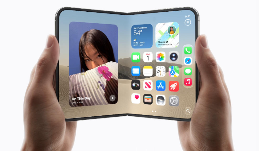 苹果首款可折叠iPhone Duo铰链采用两种3D打印工艺：再生钛盖板与25层光敏聚合物 image